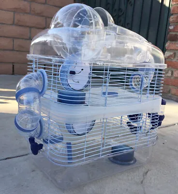 Sparkle Clear 3-Level Hamster Rodent Gerbil Mice Habitat With Top Running Ball  • $49.83