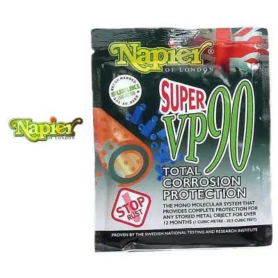 Napier Super VP90 Sachet Super Gun Cabinet Safe Rust Corrosion Inhibitor Protect • £9.95