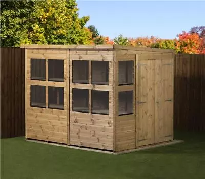 Empire Pent Potting Shed Wooden 8x6 Double Door Wooden  8ft X 6ft • £895