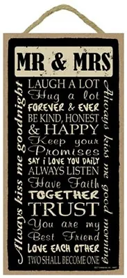 Advice For Happy Marriage MR & MRS Wedding Anniversary Newly Wed Gift Sign 766 • $12.99