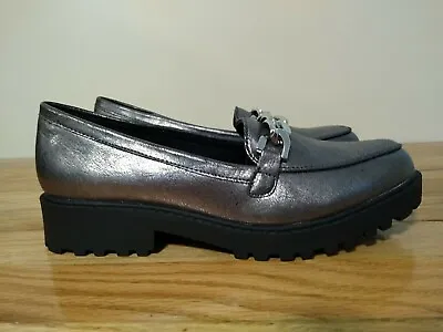 $24.50 • Buy Fergalicious  Styles  Loafers Shoes     Size 9M     Pewter Metallic     (CT004K)