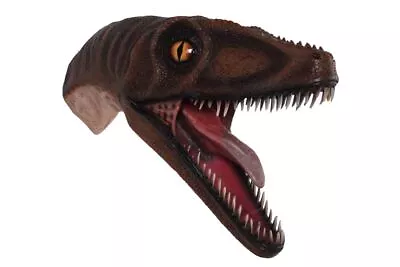 Hanging Velociraptor Dinosaur Head Wall Mount Jurassic Prop Life Size Statue • $401.35