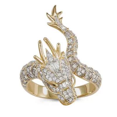 Punk Men Women Viking Dragon Scales Ring Dragon Animal Rings Cool Jewelry Gifts • $1.74