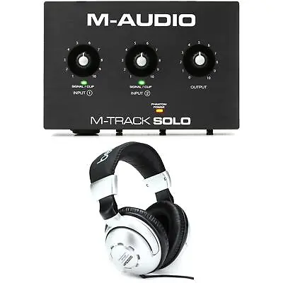 M-Audio M-Track Solo USB Audio Interface And Headphones • $60.49