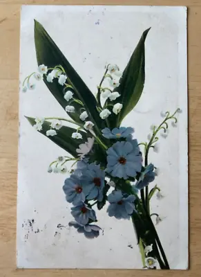 Sprig Of Lily Of The Valley Edwardian Postcard C1905 Photo Kunstdruck No 510 • £3