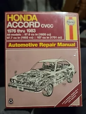 Haynes Auto Repair Manual 1976-1983 Honda Accord CVCC All Models • $6