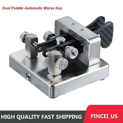 Heavy-Duty CW Key Dual Paddle Key Automatic Morse Key W/ Anti-Slip Pads Pe66 • $153.31