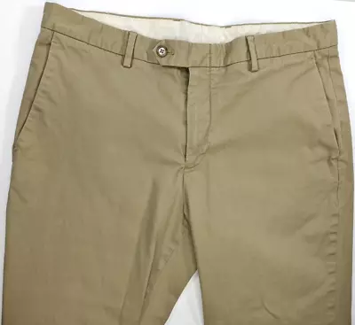 J Crew Bowery Slim Fit Khaki Chinos Mens 33x32 Casual Pants Stretch Taper Leg • $13.49