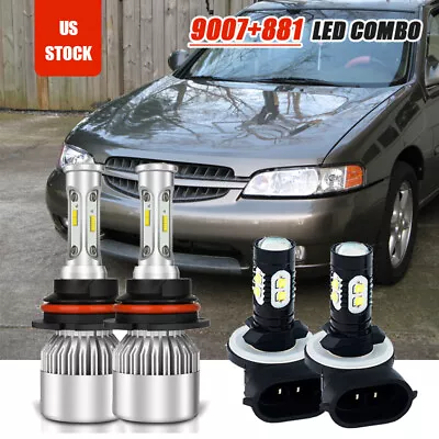 Combo LED Headlight Bulbs For 1998-2001 Nissan Altima High/Low Beam + Fog Lamp • $24.74