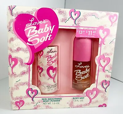 LOVE'S BABY SOFT Body Mist & Skin Smoothing Powder Set By MEM - VINTAGE RARE • $29.99