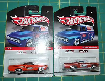 Lot Of 2 - 2010 Hot Wheels Slick Rides -  MR Gasket  '72 Ford Ranchero's #23/34 • $18.99