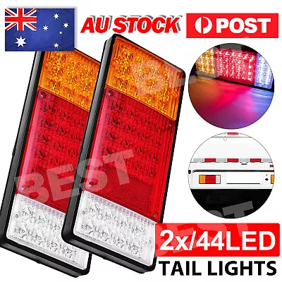 $26.95 • Buy 2X 88 LED Tail Lights Trailer Ute Caravan Truck Stop Indicator Rear LAMP 12V 24V