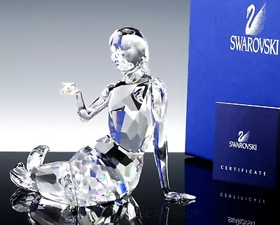 Swarovski Austria Crystal Figurine MERMAID SIREN GIRL WITH PEARL #827603 In Box • £135.94