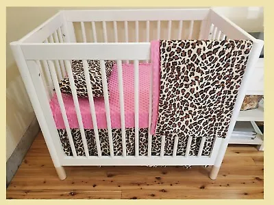 Leopard Animal Print Baby Bedding Safari  Leopard Crib Bedding Set • $82