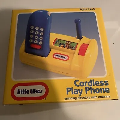 Vintage Little Tikes Cordless Phone With Spinning Directory NIB • $40.75