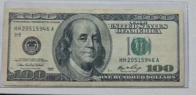 2006 F $100 US One Hundred Dollar Bill FRN Note Triple HHH • $120