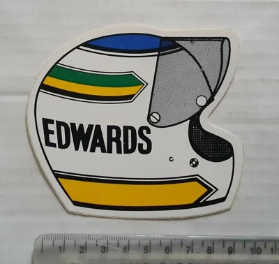 £6.49 • Buy GUY EDWARDS (Crash Helmet) Original STICKER FORMULA 1 (F1) / Motor Racing