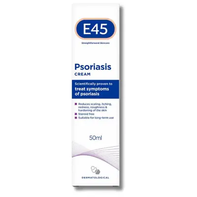 E45 Psoriasis Cream 50ml |Relief For Psoriasis Symptoms Itching Rednessscaling • £13.99