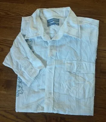 ECKO UNLTD Cut & Sew XL White Long Sleeve Casual Dress Button Up Embroidered Men • $29.99