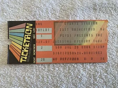 Michael Jackson : Original Vintage Concert Ticket Stub - Victory Tour 1984 • $25