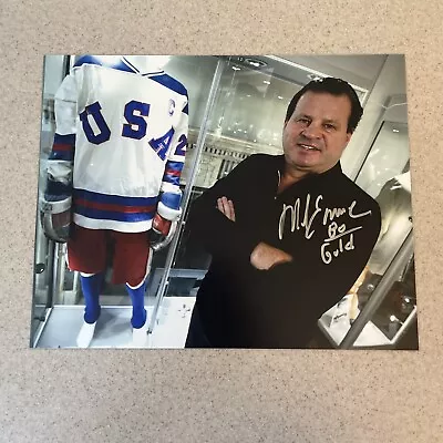 Mike Eruzione Signed 8 X 10 Photo Autographed 1980 USA Olympic Hockey Gold • $14.36