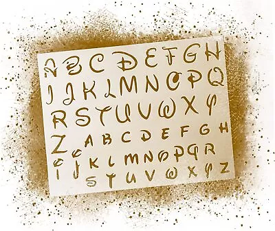 Custom Stencil Beautiful Vintage Font Alphabet Letters 1.2  Font 11  X 8.5  • $16.19