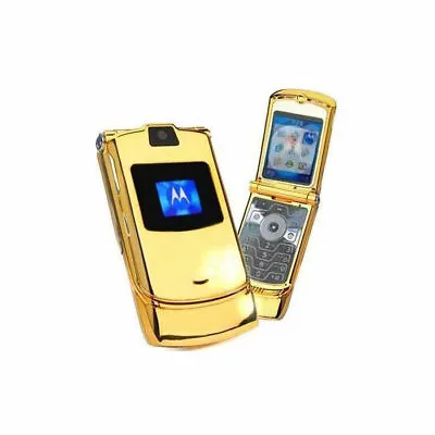 Motorola Razr V3 Unlocked Cellular Cell Phone Original Mobile Phone Gold • $25.99