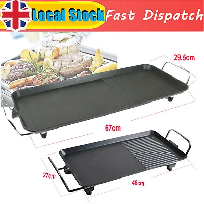 £32.10 • Buy Camping Cooking Barbecue Electric Table Top BBQ Grill Griddle Hot Plate Large