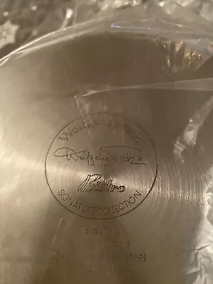 Wolfgang Puck 13” Stir Fry Bistro Collection 18-10 Stainless Wok Pan W/Glass Lid • $25