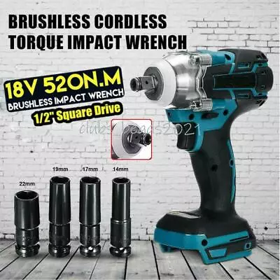 1/2  Impact Wrench Bare High Torque Brushless For Makita Battery 18V • £25.59