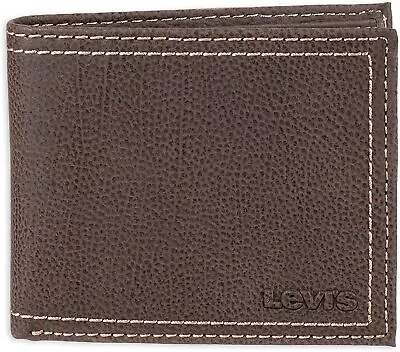 Levi's Men's RFID Traveler Extra Capacity Bifold Wallet Brown • $24.99