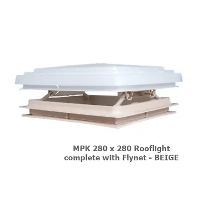 £49.95 • Buy MPK Rooflight 280 X 280mm C/w Flynet - BEIGE - 900080 - Caravan Motorhome