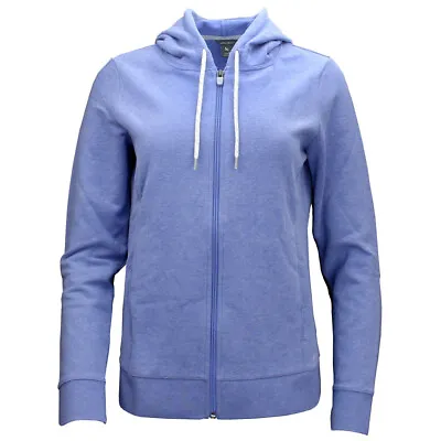 Eddie Bauer Evergreen Full Zip Hoodie Womens Blue Casual Outerwear 267-496 • $17.99