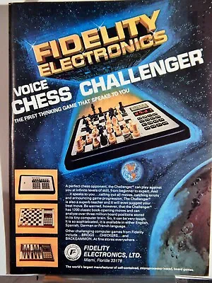 Voice Chess Challenger/ Sigma Zoom Lense/ Frangelic Original Vtg 1979 Photo Ad  • $18.88