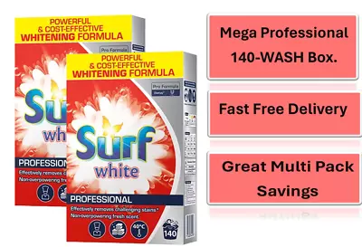 Surf Professional Whitening Formula  White Washing Powder XXL 140 Wash • £21.98