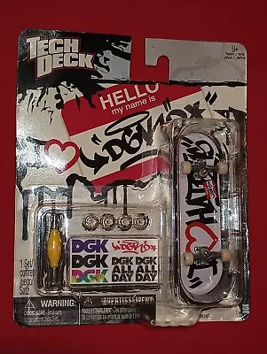 Rare NOS Tech Deck DGK Skateboard HELLO Name Tag  I Love Haters   • $100