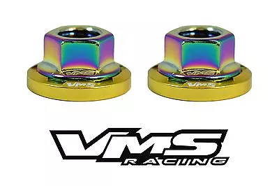 6 Vms Racing Strut Tower Dress Up Gold Washers & Neochrome Nuts For Mitsubishi • $39.95