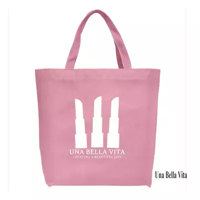 Una Bella Vita Pink Shopping Tote Bags Eco Friendly Reusable Recyclable Gift. • $10.98