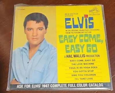 Elvis Presley In Easy Come Easy Go (RCA Victor EP 45 Vinyl 1967) EPA-4387 • $89.99