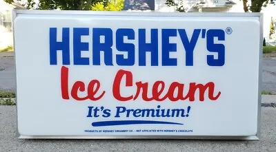 Vintage 2 Sided Hershey's Ice Cream Light Up Advertising Lighted Sign Gas Oil • $389.95