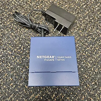 Netgear GS105 V5 Prosafe 5 Port Gigabit Switch WITH POWER ADAPTER Free Shipping • $15.95