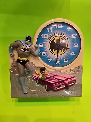 Vintage Janex 1974 DC Batman & Robin Talking  Clock Works  Alarm Is Not Working • $59.99