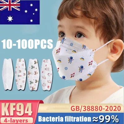 20-50-100X Kids KF94 Disposable Surgical Face Mask Child Children Mask FFP2 Mask • $9.99