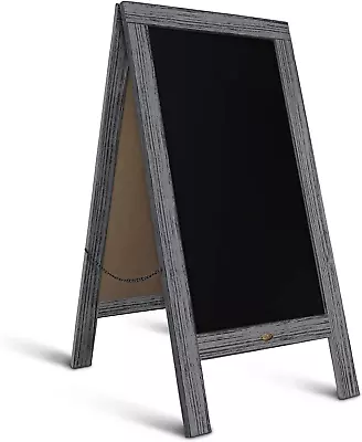 Rustic Vintage Graywash Wooden A-Frame Chalkboard/Sidewalk Chalkboard Sign/Large • $98.99