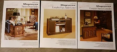 3 Vintage 1976 Magnavox Stereo Console Sales Brochures  • $15