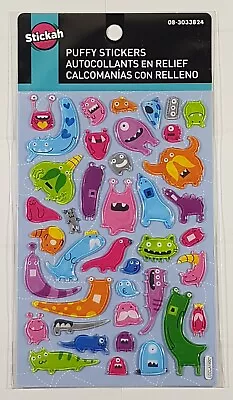 1x Silly Monsters Creatures 3D Puffy Stickers Full Sheet Scrapbooking Art Craft. • $2.50