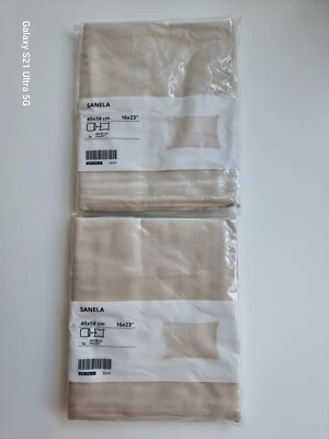 £7.99 • Buy Ikea SANELA Set Of Beige Cushion Covers 16x23   NEW 