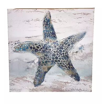 Starfish Modern Art Canvas Wall Art   12  X 12  Sealife Beach Decor • $9.99