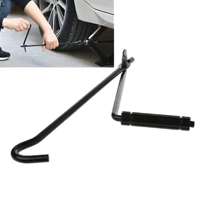 Folding Steel Car Scissor Jack Crank Lever Handle Lift Rod Post Garage Tool 1x • $17.30