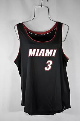 Fanatics NBA Woman Tank  2XL Wade 3 Vintage Miami Heat Officially Licensed NWT • $23.50